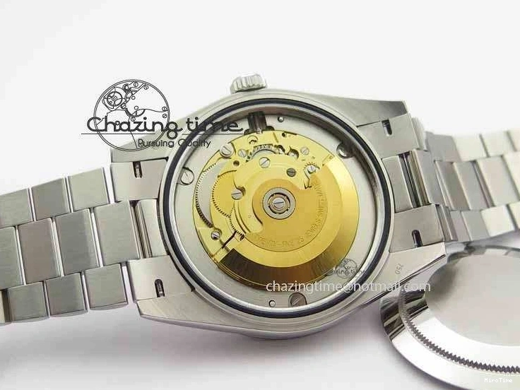 MiroTime 1227 Elegant Day Date 40mm SS BP Maker Best Edition Ice Blue Dial Diamond Markers On SS Bracelet ETA 3700